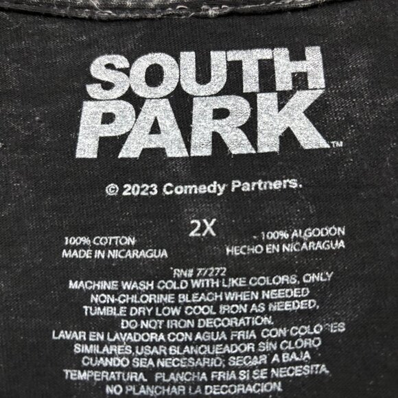 South Park The Goth Kids Mineral Wash T-Shirt Size 2X - Picture 4 of 4